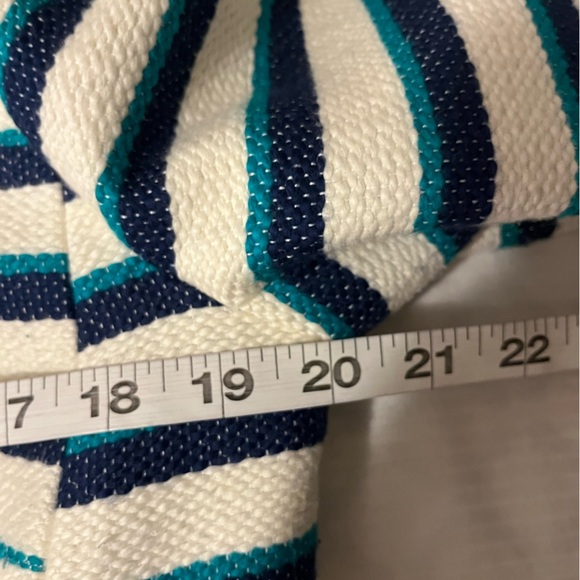 Talbots Stripe Tweed Fringe Jacket Career Blazer Nautical, size 10 - Picture 7 of 9